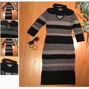 Neck Detail Pattern Dress